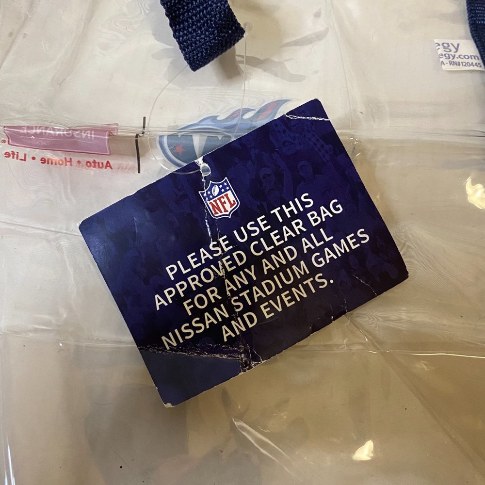 NWT Clear TN Titans Stadium Bag - Picture 3 of 4